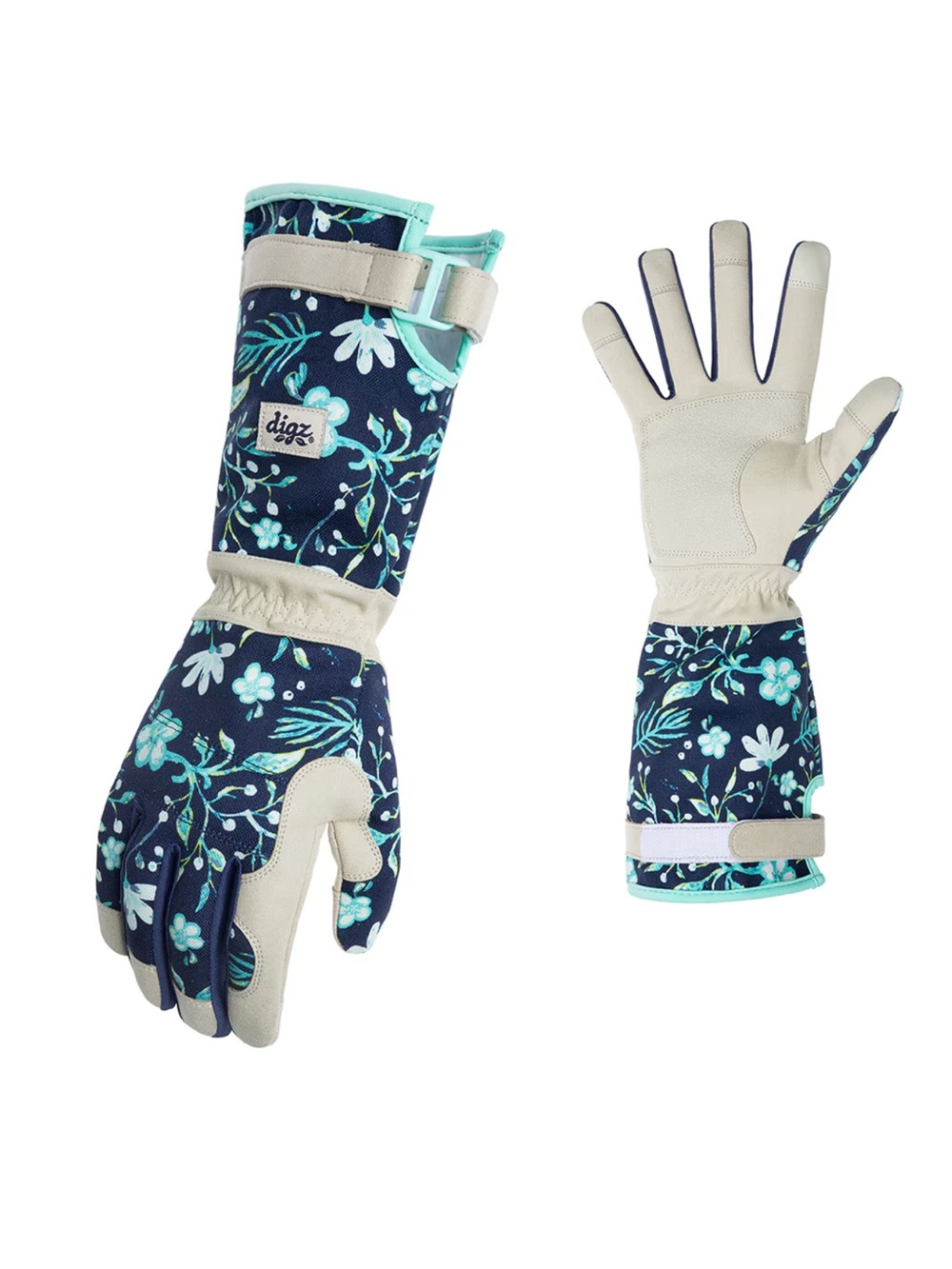 DIGZ woman's Duck Canvas Touchscreen Abrasion Resistant Long Cuff Gardenig glove
